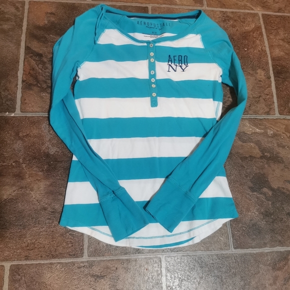 Ladies Striped Long Sleeve Top - Picture 3 of 4